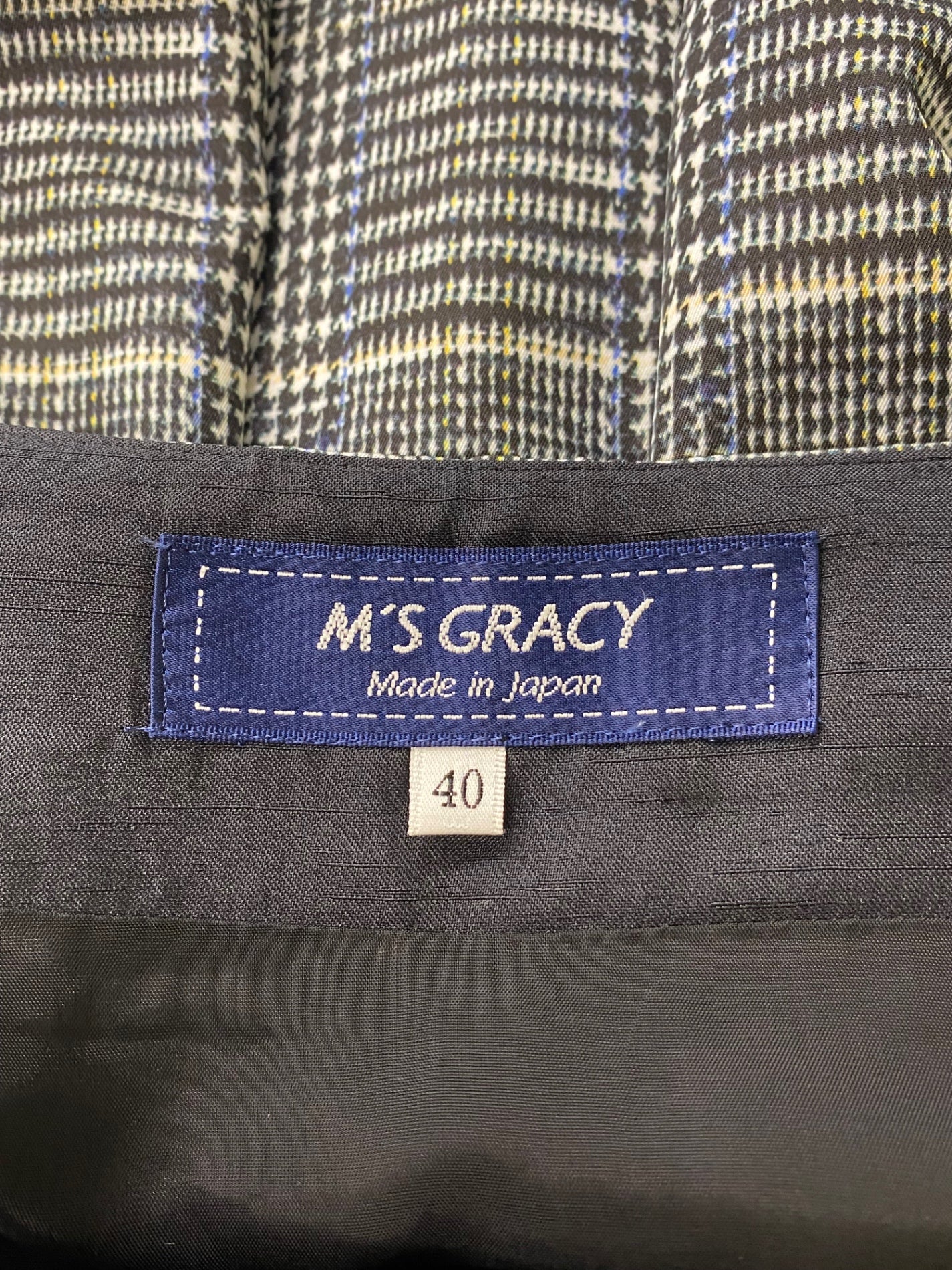 エムズグレイシー British Check Skirt 817517 スカート 40 グレー/ブラック IT1NGTYD5LNQ