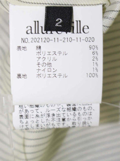 アルアバイル 202120-11-210-11-020 スカート 2 ベージュ ゴールドボタン 千鳥格子 Aライン ITGMDIHAYI2A