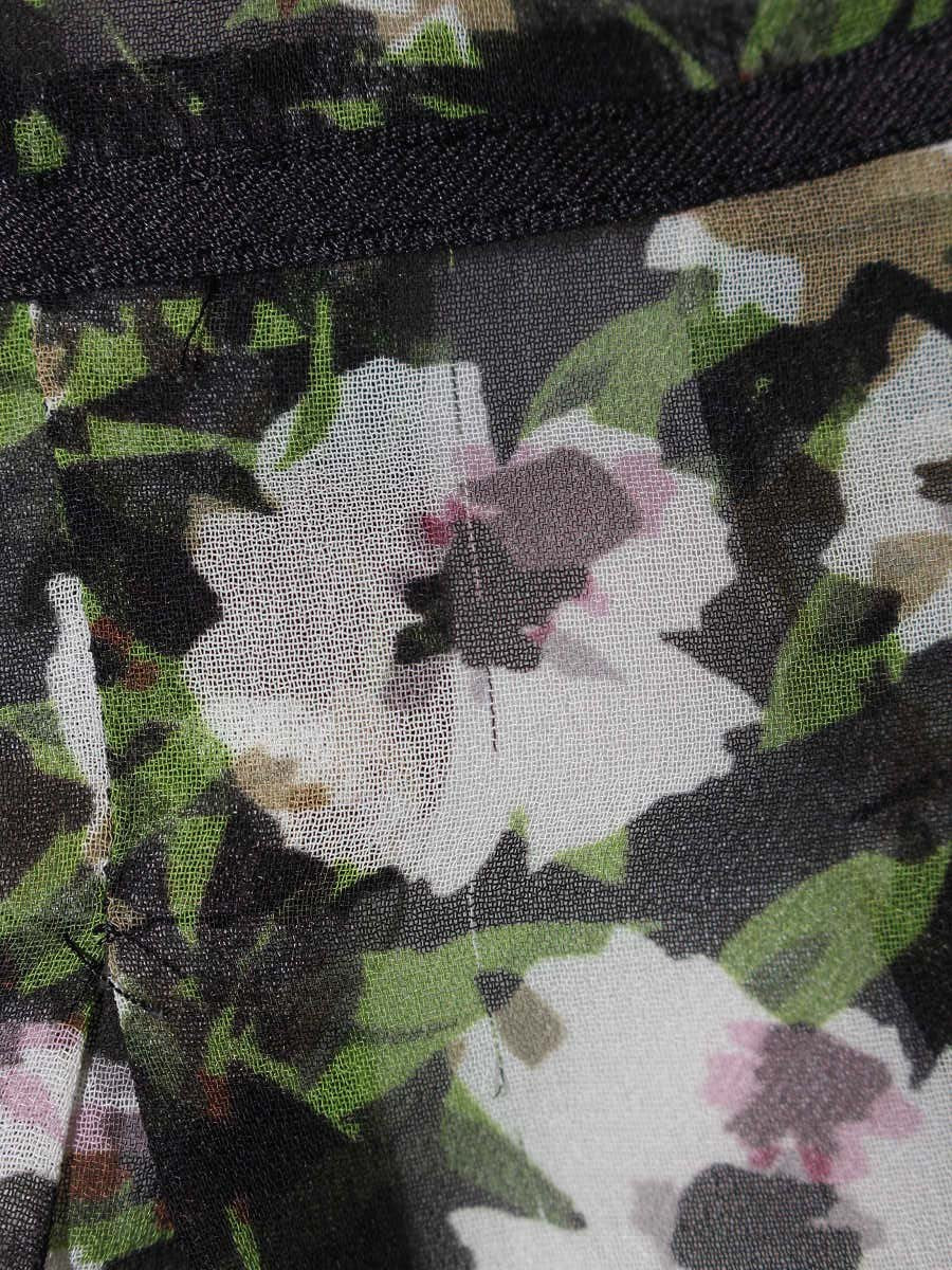 トッカ LAUNDRY LINE KALMIA OPTOLM0530 ワンピース 2 ブラック フラワーモチーフ ITRO7LGWRSKC