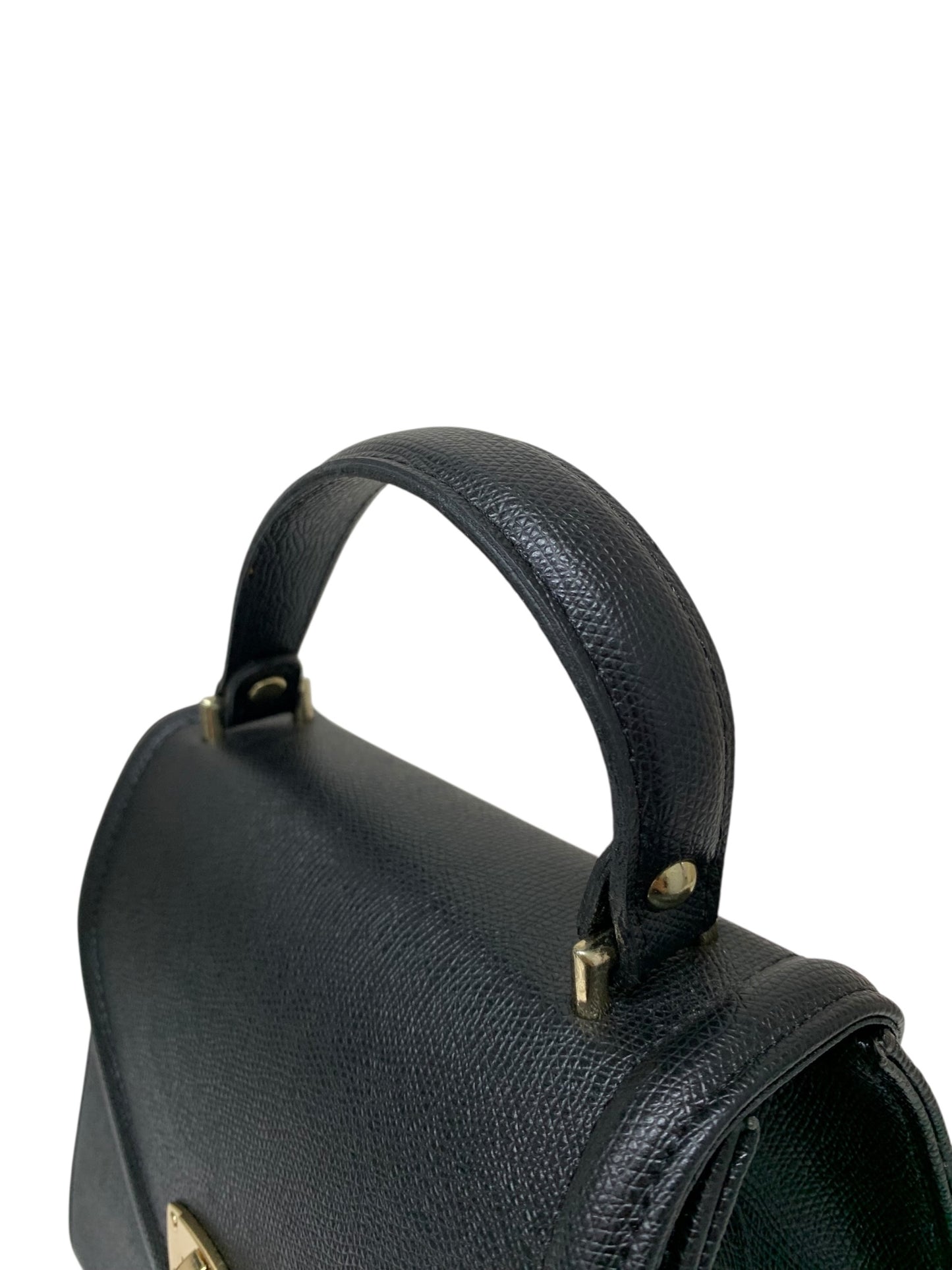 エムズグレイシー 674511 ハンドバッグ ブラック 台形 フラップ レザー 2WAY ITDDSYM4V9XH 【SALE】