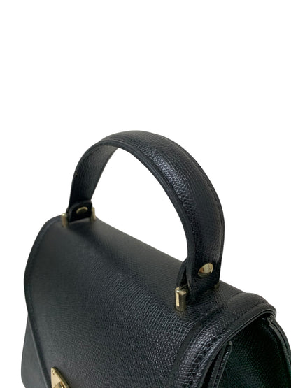 エムズグレイシー 674511 ハンドバッグ ブラック 台形 フラップ レザー 2WAY ITDDSYM4V9XH 【SALE】