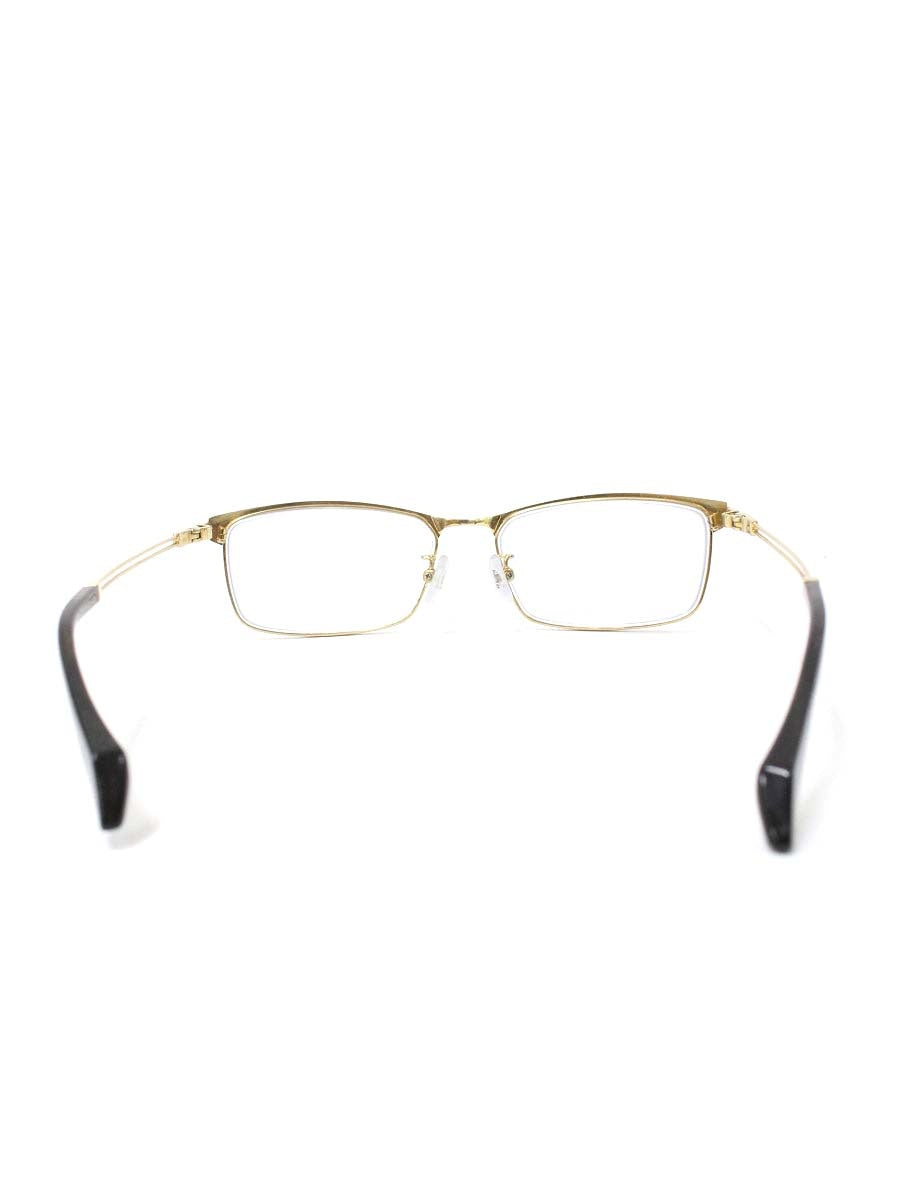キオヤマト KT-479J メガネ ゴールド/ブラック メタルフレーム フルリム ブローシェイプ ITM206Q8GLQ0