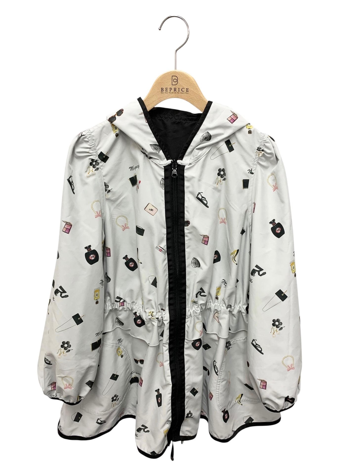 エムズグレイシー 414111 ナイロンジャケット 40 ブラック リバーシブル IT6NR9546GFI