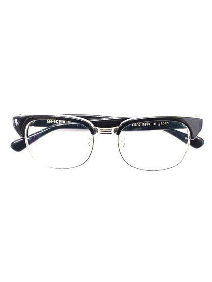 エフェクター delay2 メガネ ブラック セルフレーム ハーフリム ウェリントン IT2AJDXFSU4E
