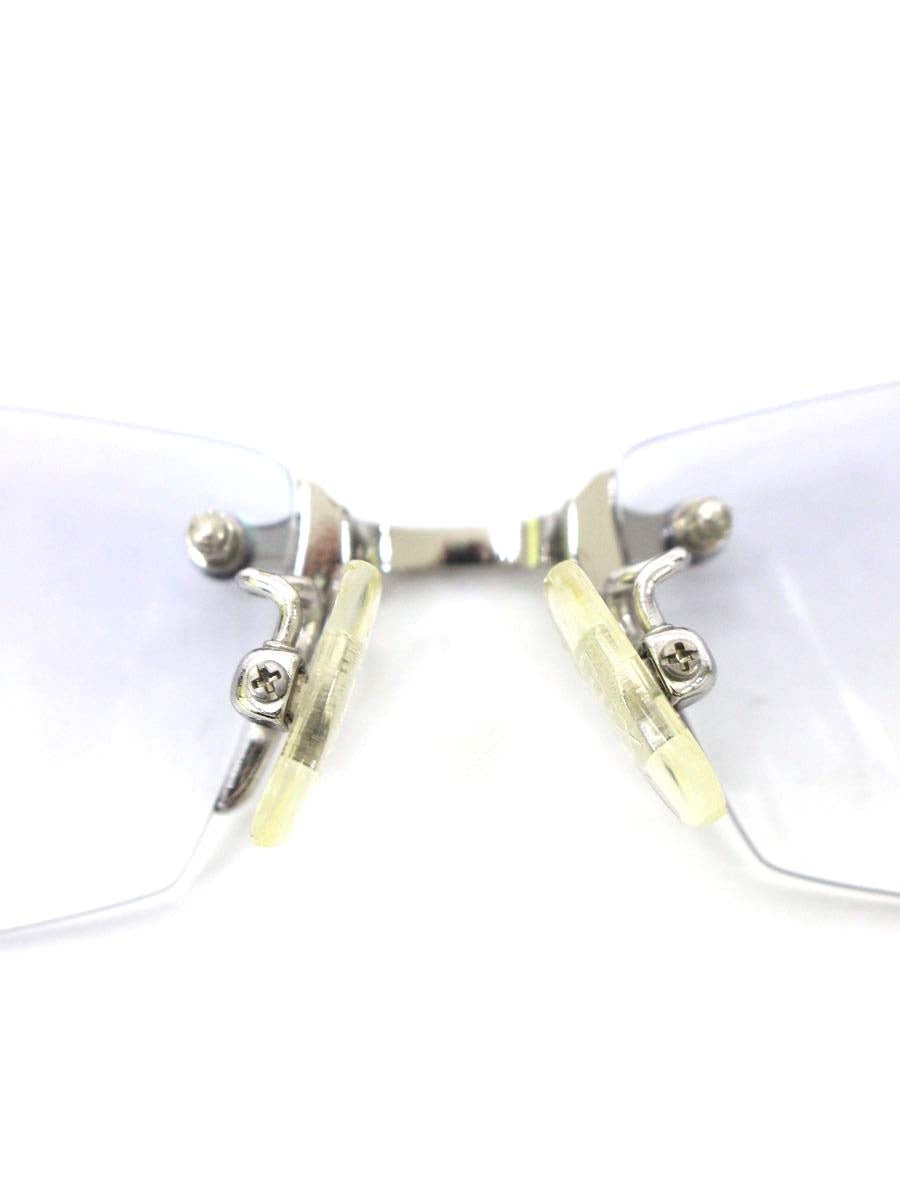 プラスミックス PX-13710 メガネ シルバー メタルフレーム リムレス スクエア ITVLG4E5DA48