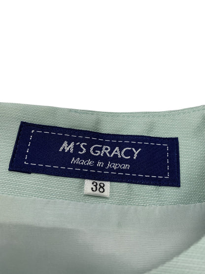 エムズグレイシー 011105 ワンピース 38 グリーン フラワージャガード ITRUYKV0C9TC