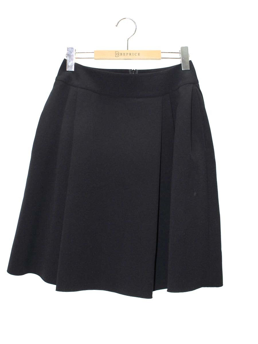 ルネ 6834180 スカート 36 ブラック タックフレア ITUY7D3K1IQ0 【SALE】