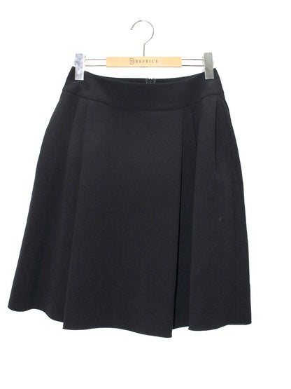 ルネ 6834180 スカート 36 ブラック タックフレア ITUY7D3K1IQ0 【SALE】