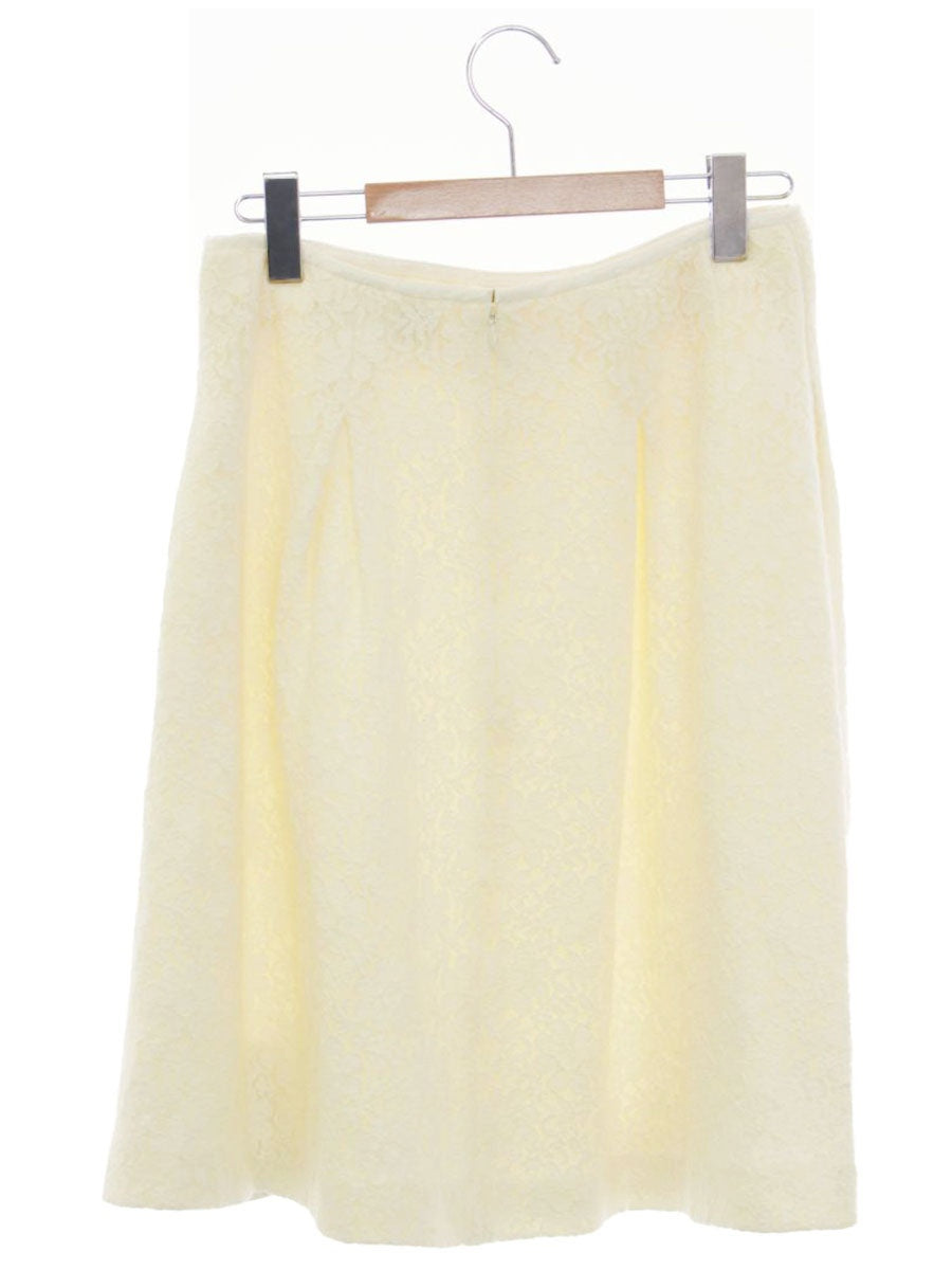 エムズグレイシー 727705 スカート 40 ホワイト フラワーモチーフ レース ITLBZYL7UTRZ