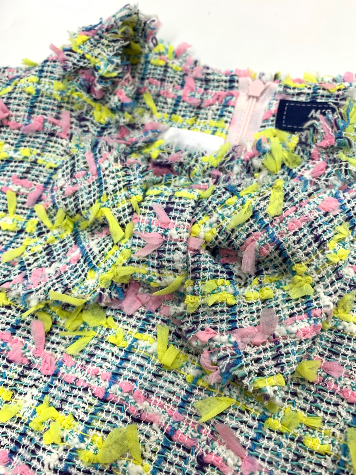 エムズグレイシー 411614 ワンピース 36 マルチカラー ツイード リボン ITBPB494Z77K 【SALE】