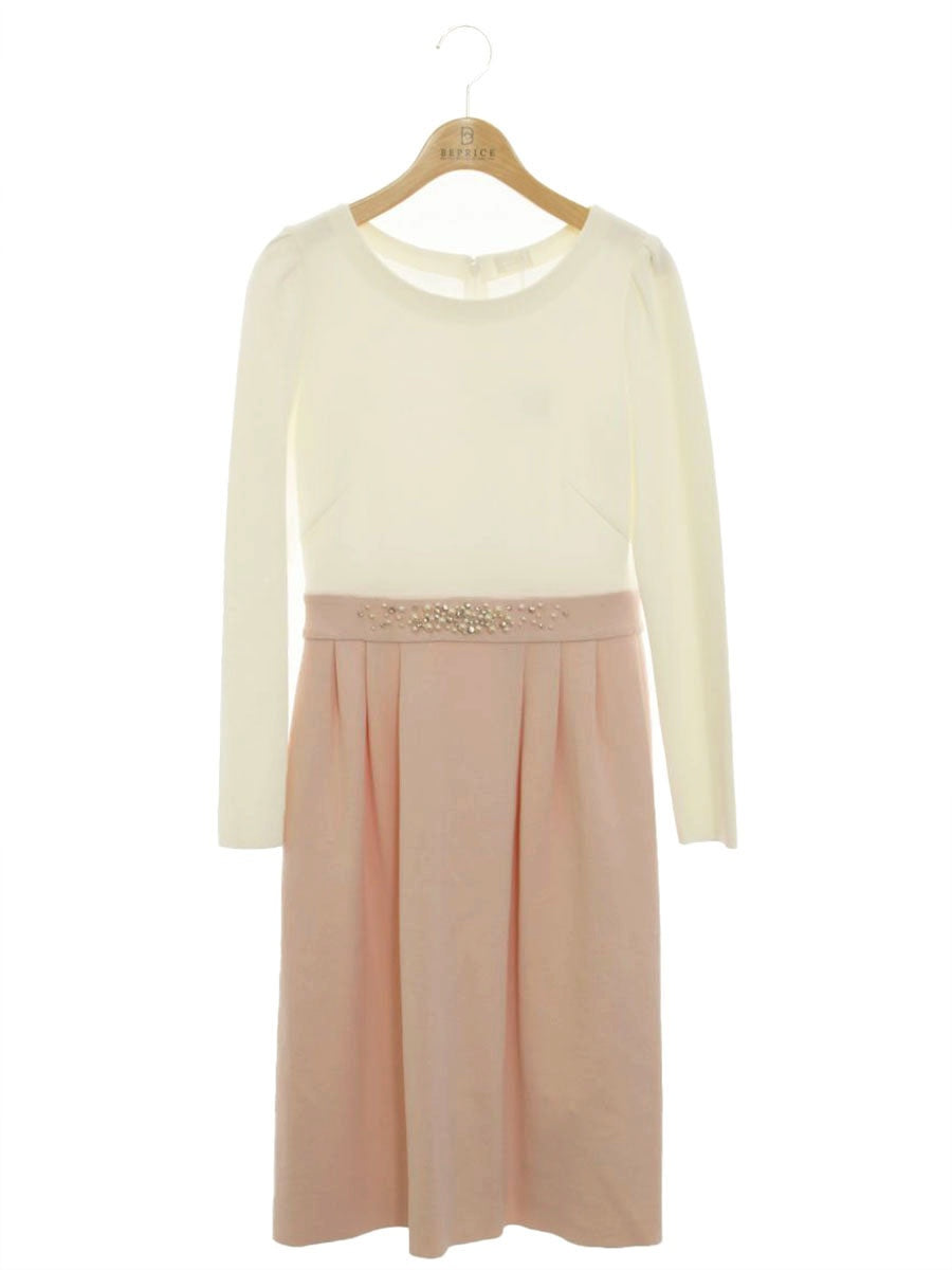 エリザ 28128011 ワンピース 2 ピンク サーブルストレッチ ビジュー ITAQ4D4HKS90