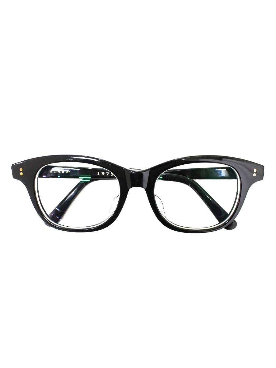 白山眼鏡店 HANK 1975 メガネ ブラック セルフレーム フルリム ウェリントン ITEW26WVYEDL