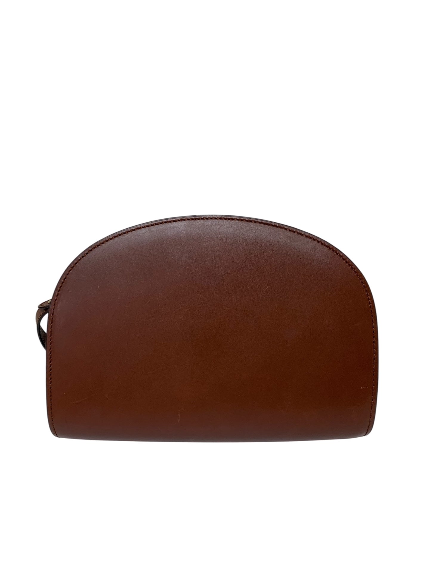 アーペーセー ショルダーバッグ ブラウン DEMI LUNE ハーフムーン レザー ITP8ZK5OVOI8 【SALE】