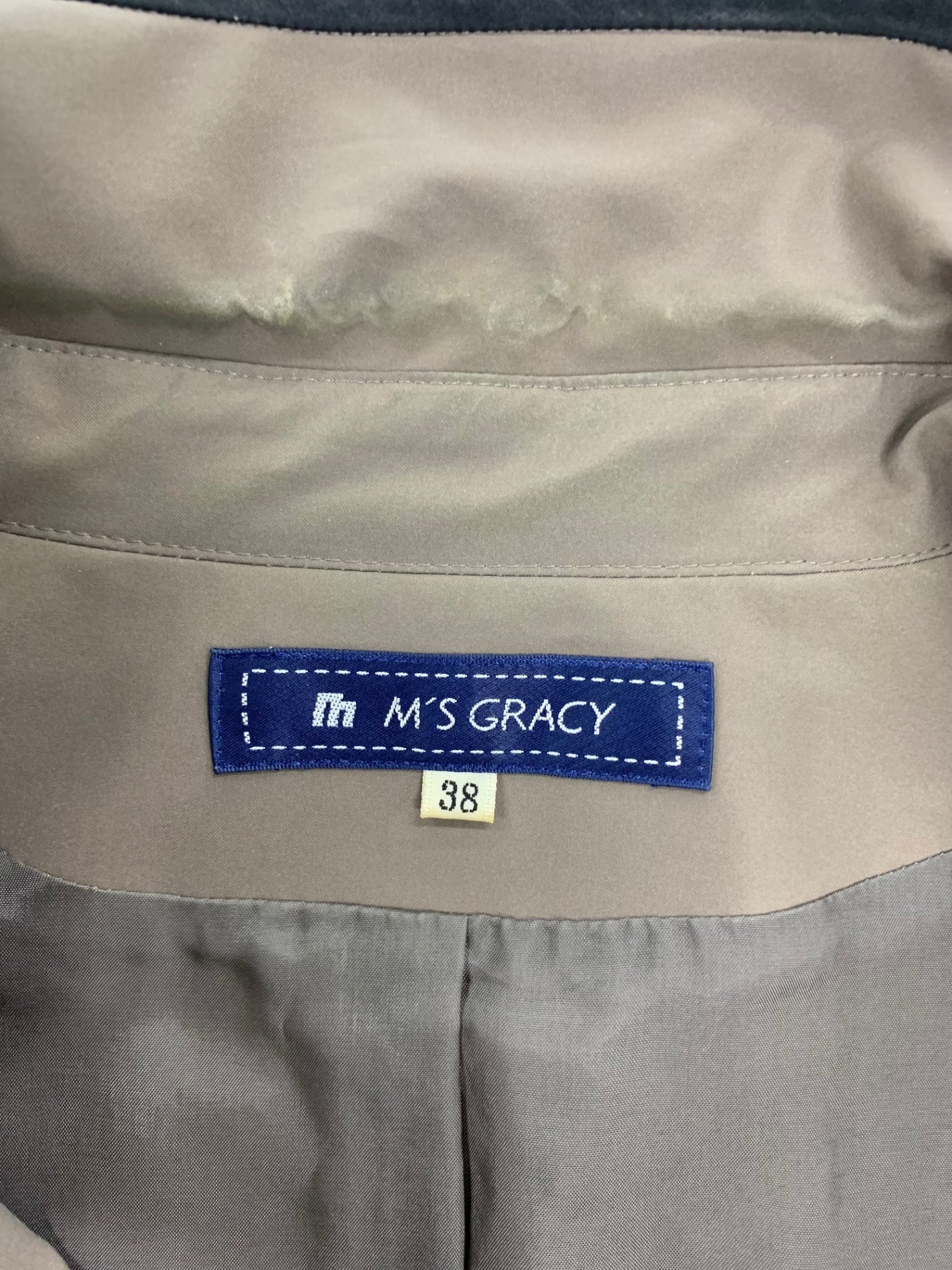 エムズグレイシー 529502 コート 38 ブラウン カメリア Wジップ ウエストリボン ITY52JH4IJPQ