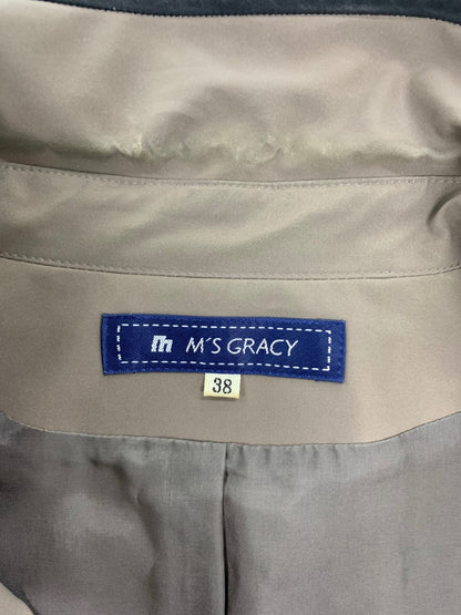 エムズグレイシー 529502 コート 38 ブラウン カメリア Wジップ ウエストリボン ITY52JH4IJPQ