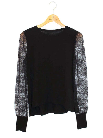 フォクシーブティック Lace Knit レース 33111 ニット 40 ブラック IT1LPX6FJA9W