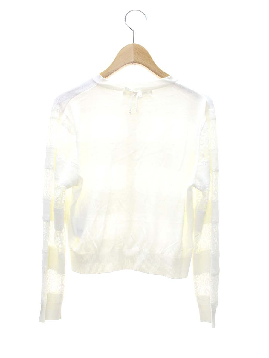 スーパービューティー カーディガン 42 アイボリー レース ビジューボタン ITOR8WZOSIV4 【SALE】