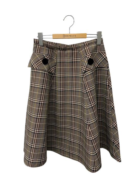 エムズグレイシー British Check Skirt 817545 スカート 40 ブラウン チェック ITY9HBPLRCWP