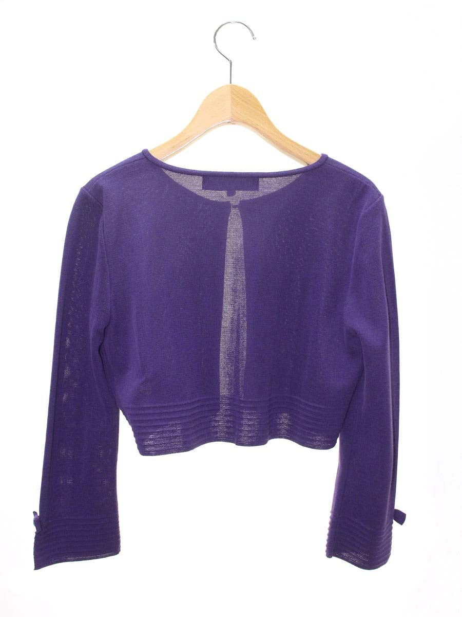 エムズグレイシー 428505 ボレロ 38 パープル カーディガン 袖リボン ITW7EH1Z6YHJ