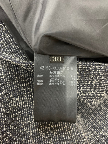フォクシーブティック Eclat De Nuit Dress 42153 ワンピース 38 ネイビー ウォッシャブル ツイード 2way IT06C4ENTSCC
