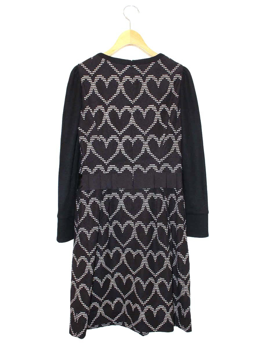 エムズグレイシー Heart Motif One-piece 811554 ワンピース 36 ブラック ITCSB9G094LG