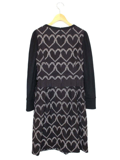 エムズグレイシー Heart Motif One-piece 811554 ワンピース 36 ブラック ITCSB9G094LG