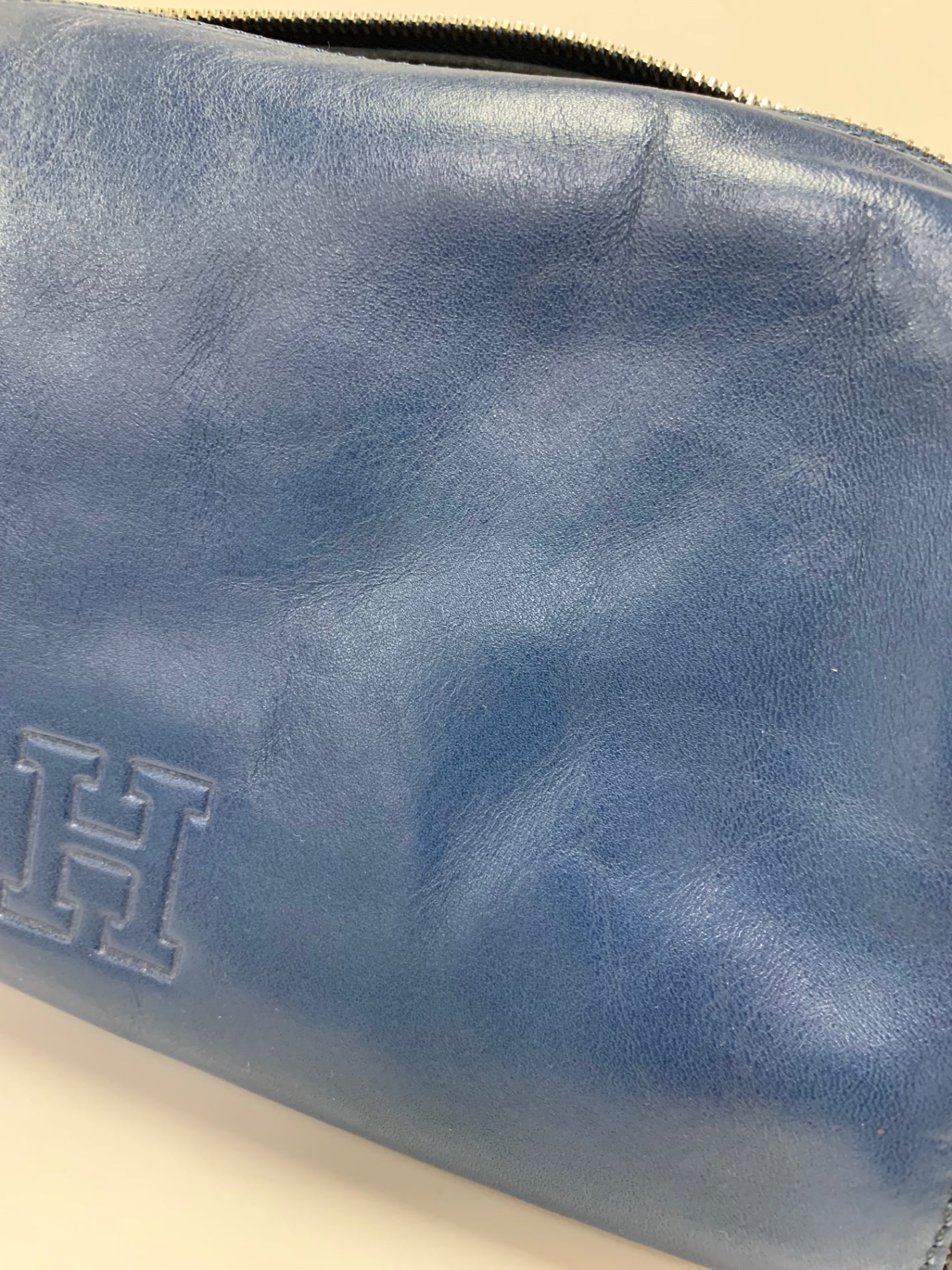 ヒロフ ハンドバッグ ネイビー レザー ITHYSEV1FNFK