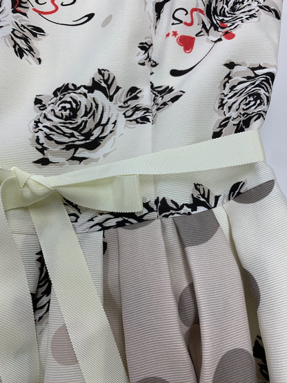 エムズグレイシー 411346 ワンピース 36 ホワイト バラ柄 ハート IT6SURXDQEGO