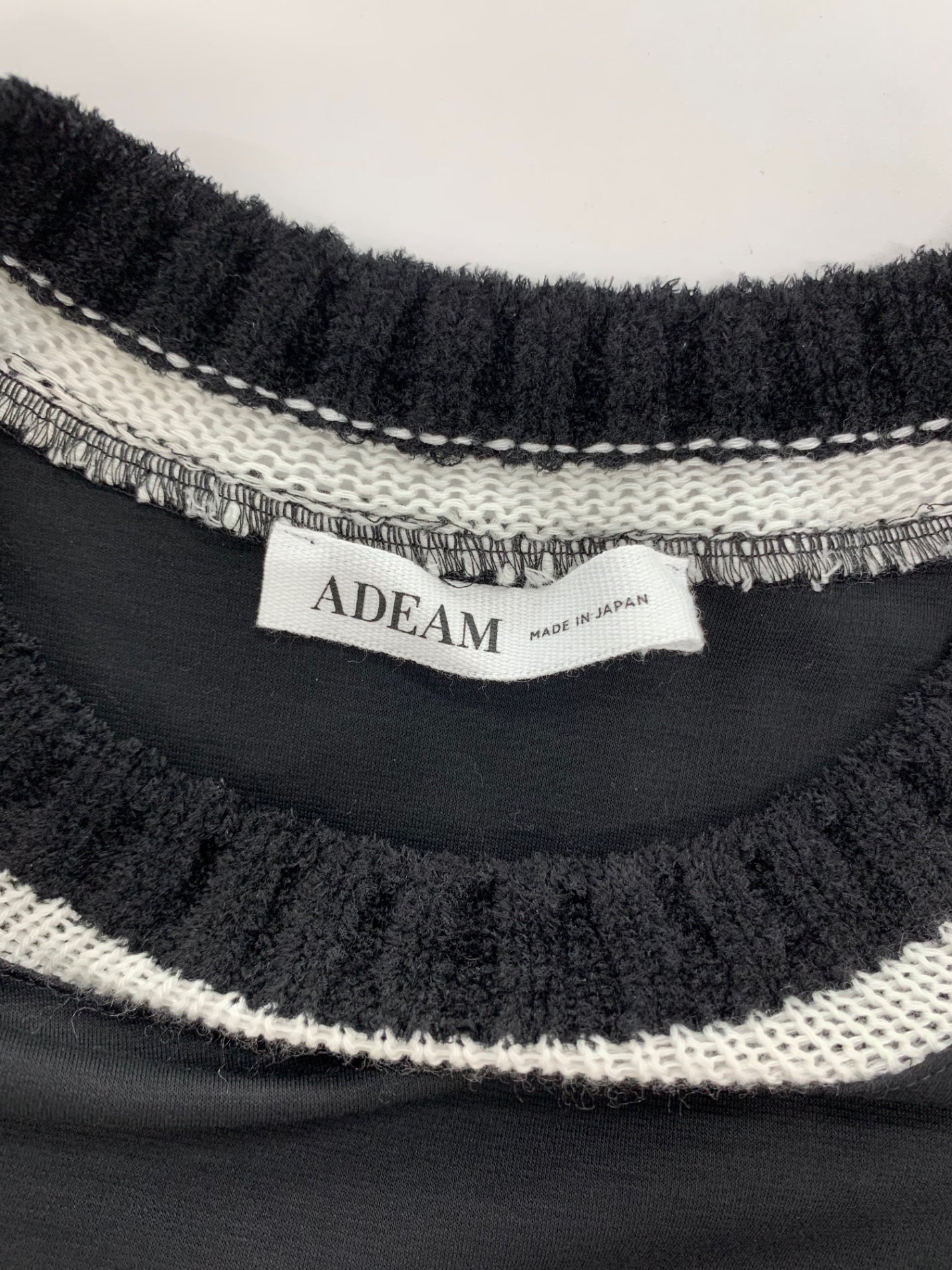 アディアム 44858 カットソー S ブラック ネック素材切替 ITVCCY94N03K