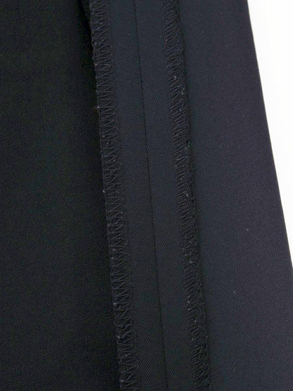 エムズグレイシー 316316 クロップドパンツ 38 ネイビー パールボタン センタープレス ITO226RHUPNK