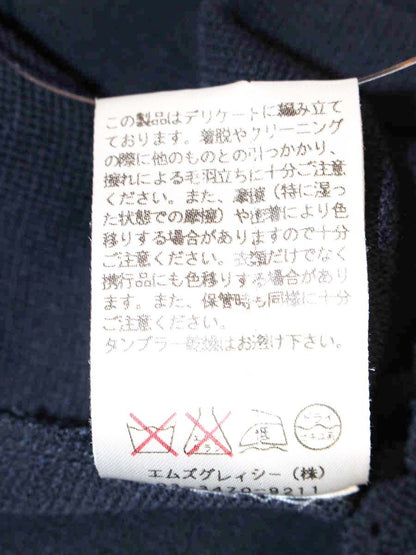 エムズグレイシー 628005 ボレロ カーディガン 40 ネイビー ニット フリル ITZ62VFAZJ7S