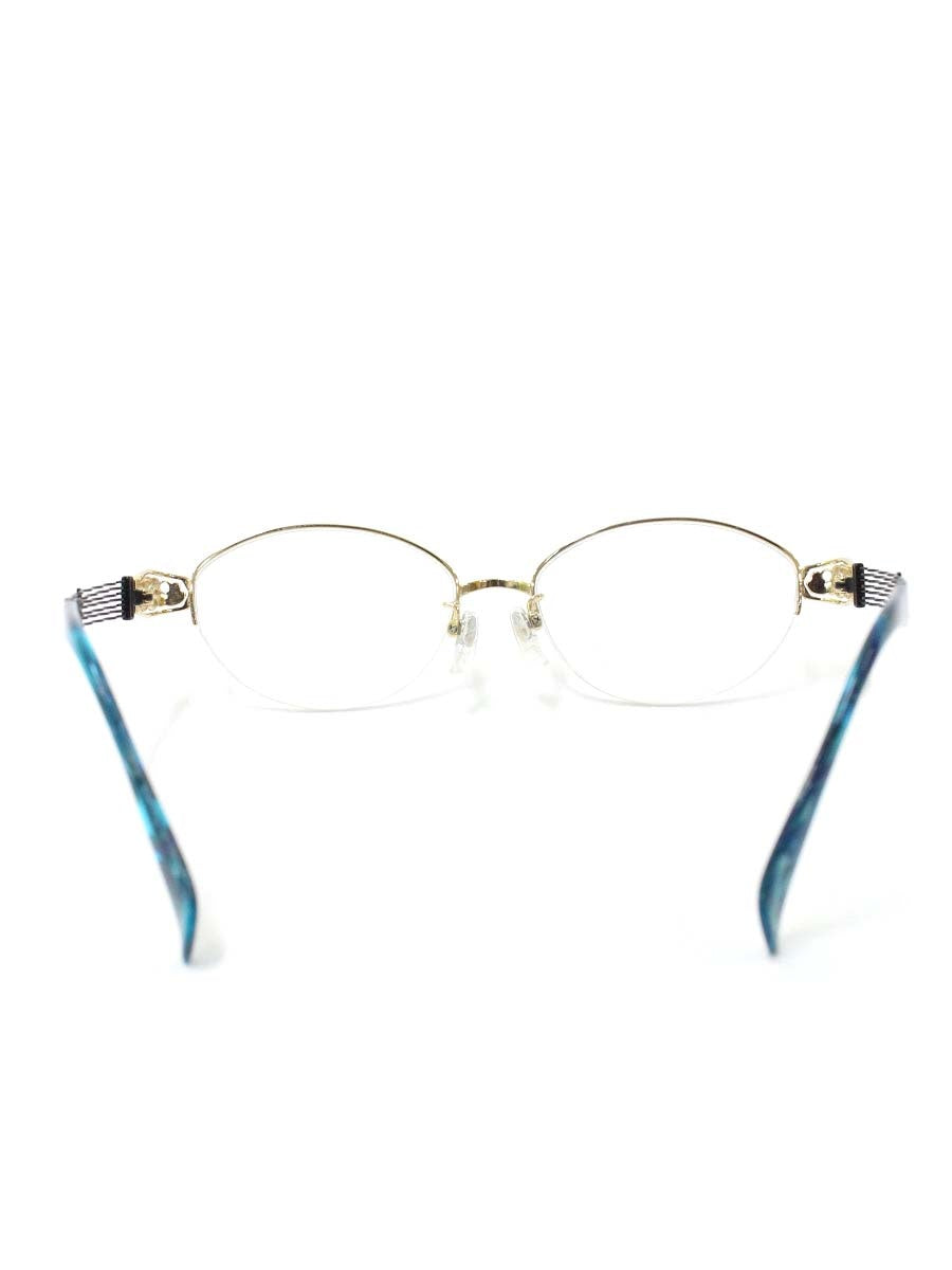 ラインアートシャルマン XL1653 眼鏡 ブルー/ゴールド マーブル ラインストーン ITAC7839Q3NW 【SALE】