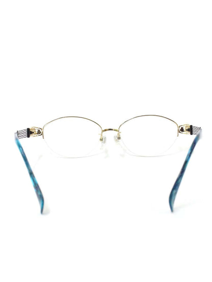 ラインアートシャルマン XL1653 眼鏡 ブルー/ゴールド マーブル ラインストーン ITAC7839Q3NW 【SALE】