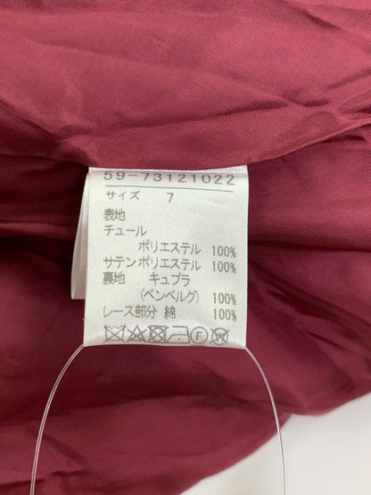マーリエパーエフデ 59-73121022 ワンピース 7 レッド メッシュ地 フリル ITY5EQMCI49I