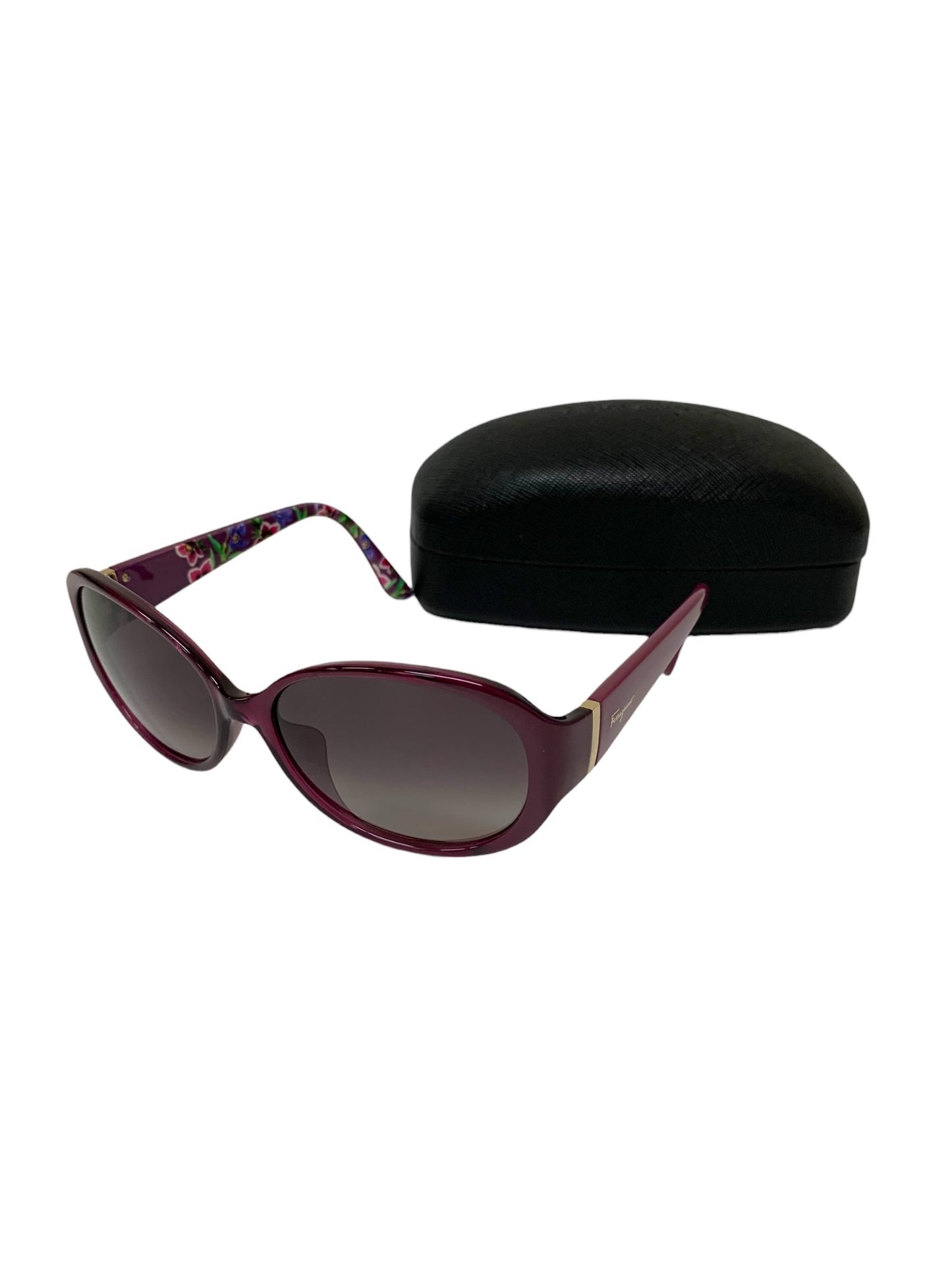 フェラガモ SF683SA サングラス パープル アジアンフィット  フルリム セルフレーム 花・植物 ITL9I0W9CH2S