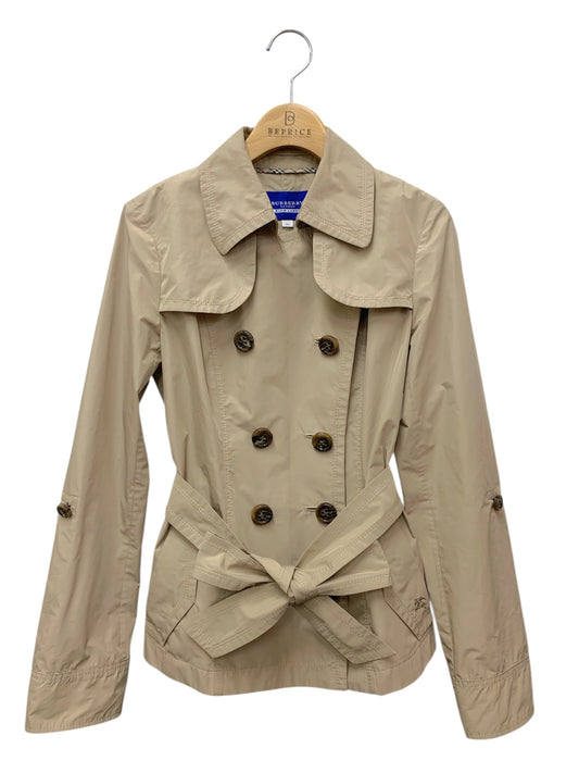 バーバリーブルーレーベル E1F28-599-40 ショートトレンチコート 38 ベージュ ITEJS5OC9MU8