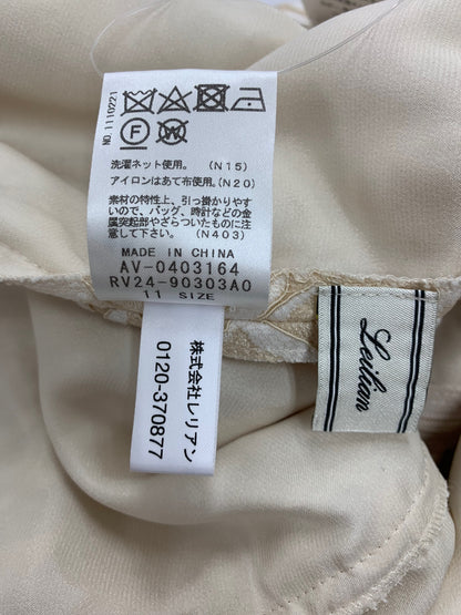 レリアン AV-0403164 RV24-90303A0 ワンピース ドレス 11 ベージュ レース フラワーモチーフ レイヤード シフォン ITH4R35FHU4P