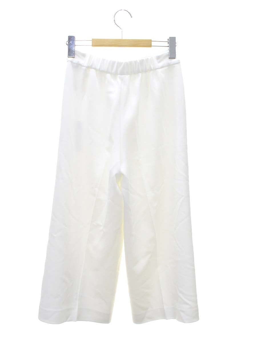 エムプルミエブラック C530-001・2 ミディ丈ワイドパンツ 34 ホワイト ITB2BV1LI5O8