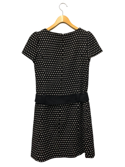 エムズグレイシー 321566 ワンピース 36 ブラック ウール混 ドット IT1LAK9SNA58