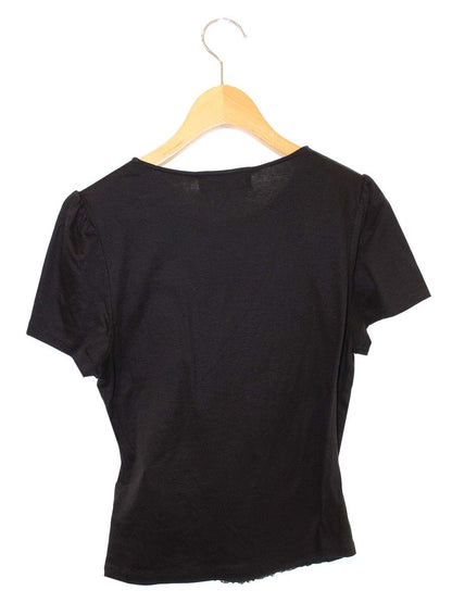 エムズグレイシー 915110 Tシャツ カットソー 38 ブラック リボン ITX498UY9MM8