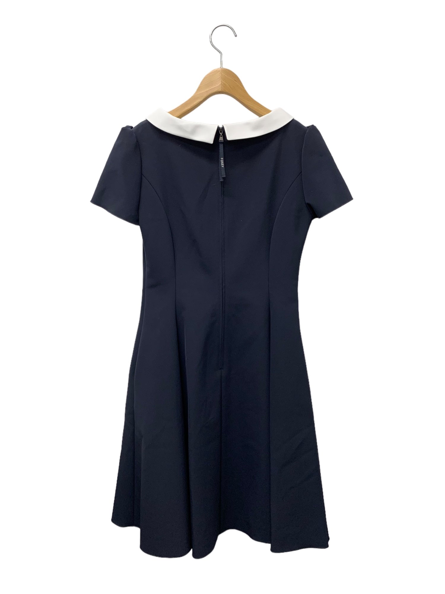 フォクシーニューヨーク New Standard Dress 42633 ワンピース 38 ネイビー 付け襟 | 中古ブランド品・古着通販ビープライス