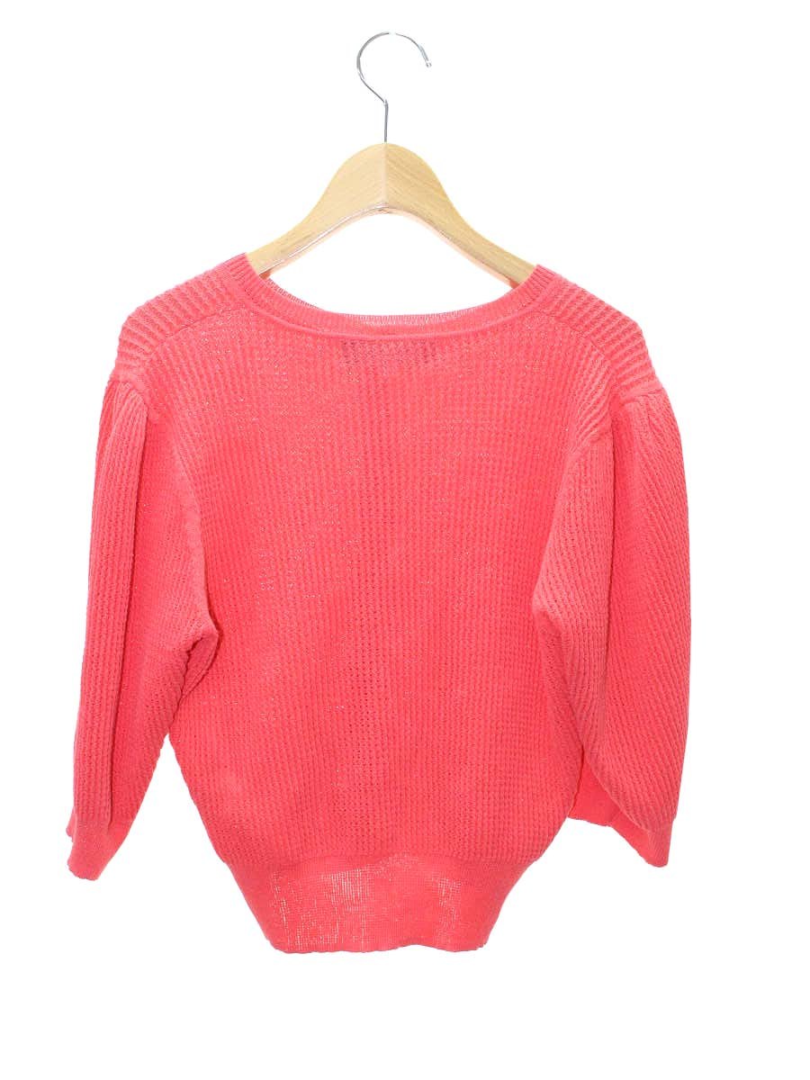 エムズグレイシー 418328 トップス 38 ピンク ニット ハートボタン ITUUY4LHVS4U