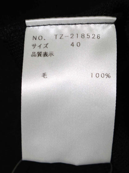 エムズグレイシー 配色フリルニット 218526 40 ブラック ITI4QMNJHCMW