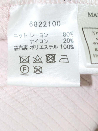 ルネ 6822100 ニットワンピース 34 ピンク フリル バックジップ クルーネック ITINWGF9H9YG 【SALE】