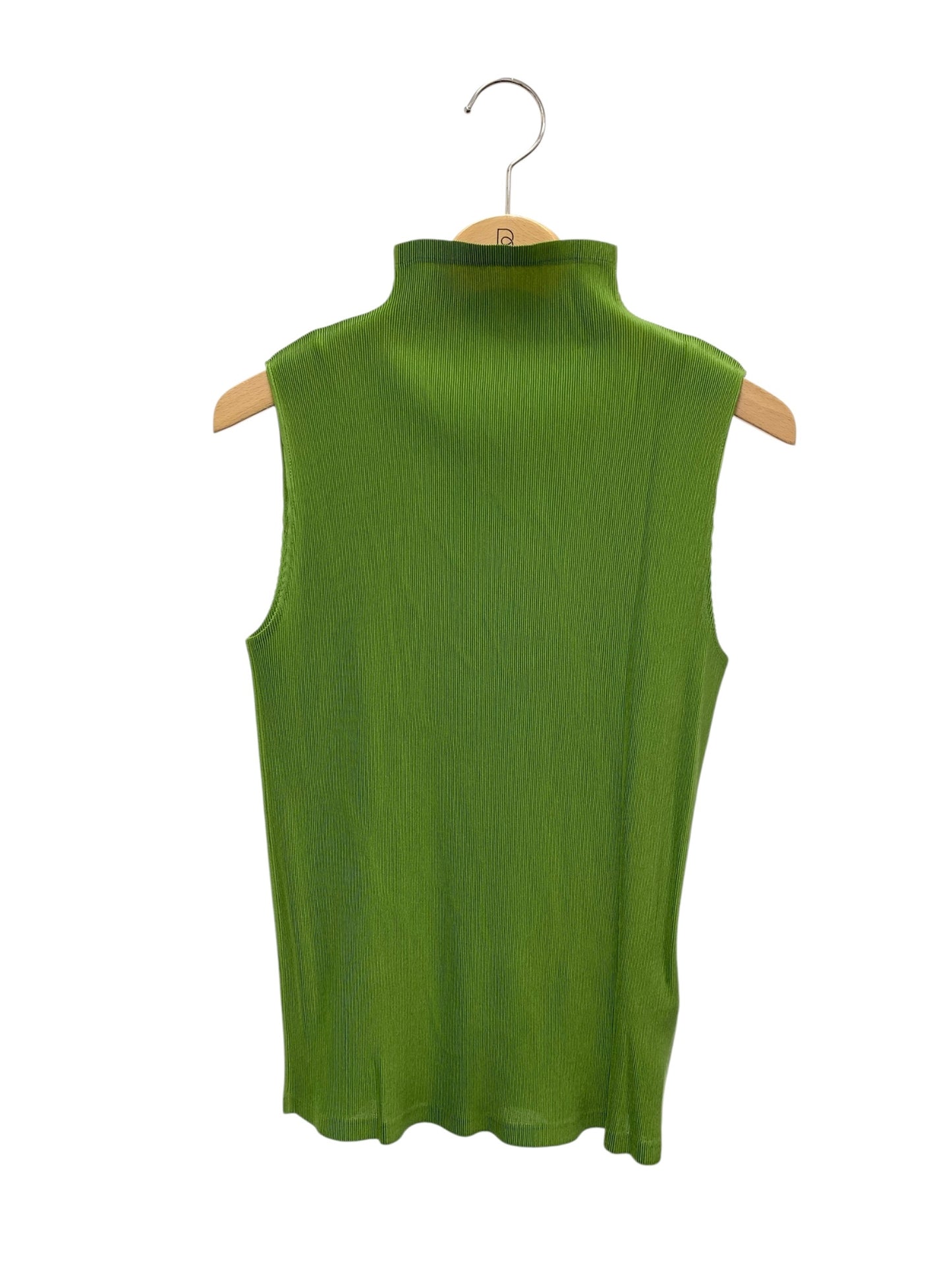 プリーツプリーズイッセイミヤケ PP41-FK304 ノースリーブカットソー 3 グリーン タートルネック ITW6BFXFOOUG 【SALE】