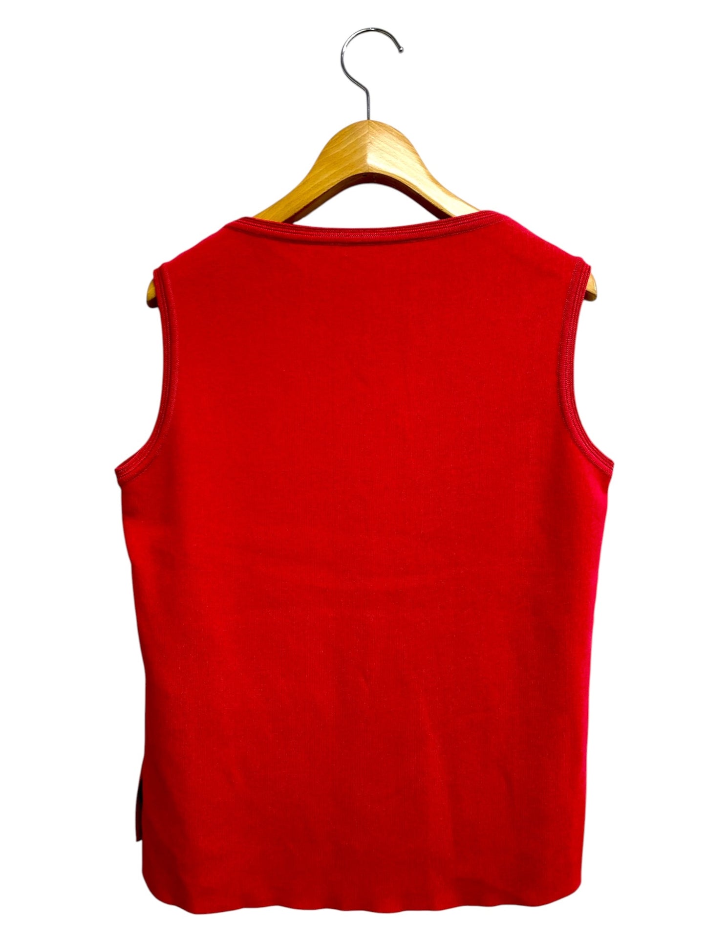 フォクシーブティック Knit Top Affetto 42199 ノースリーブニット 40 レッドピンク SP品 ITLI6O0C0TU2