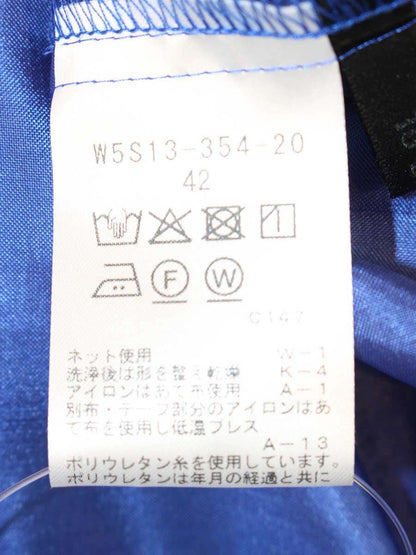 トゥービーシック W5S13-354-20 スカート 42 ブルー フリル 光沢 ウエストゴム ITIPF0O4TSGQ 【SALE】