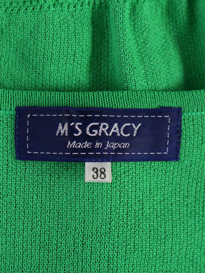 エムズグレイシー 和紙クロス 418303 カーディガン 38 グリーン パフスリーブ ITX3IXYE2CGA