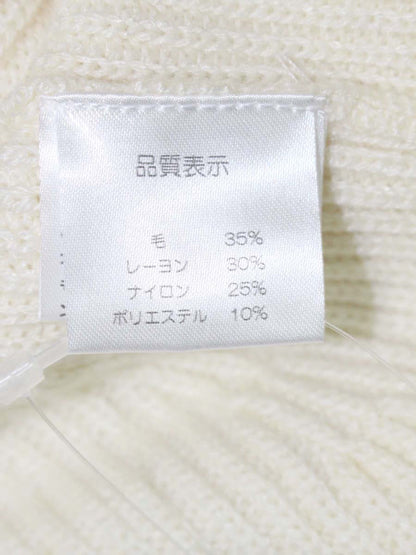 スーパービューティー カーディガン 40 アイボリー 編み込み バラ 刺繍 ITHG0RRMRLPS