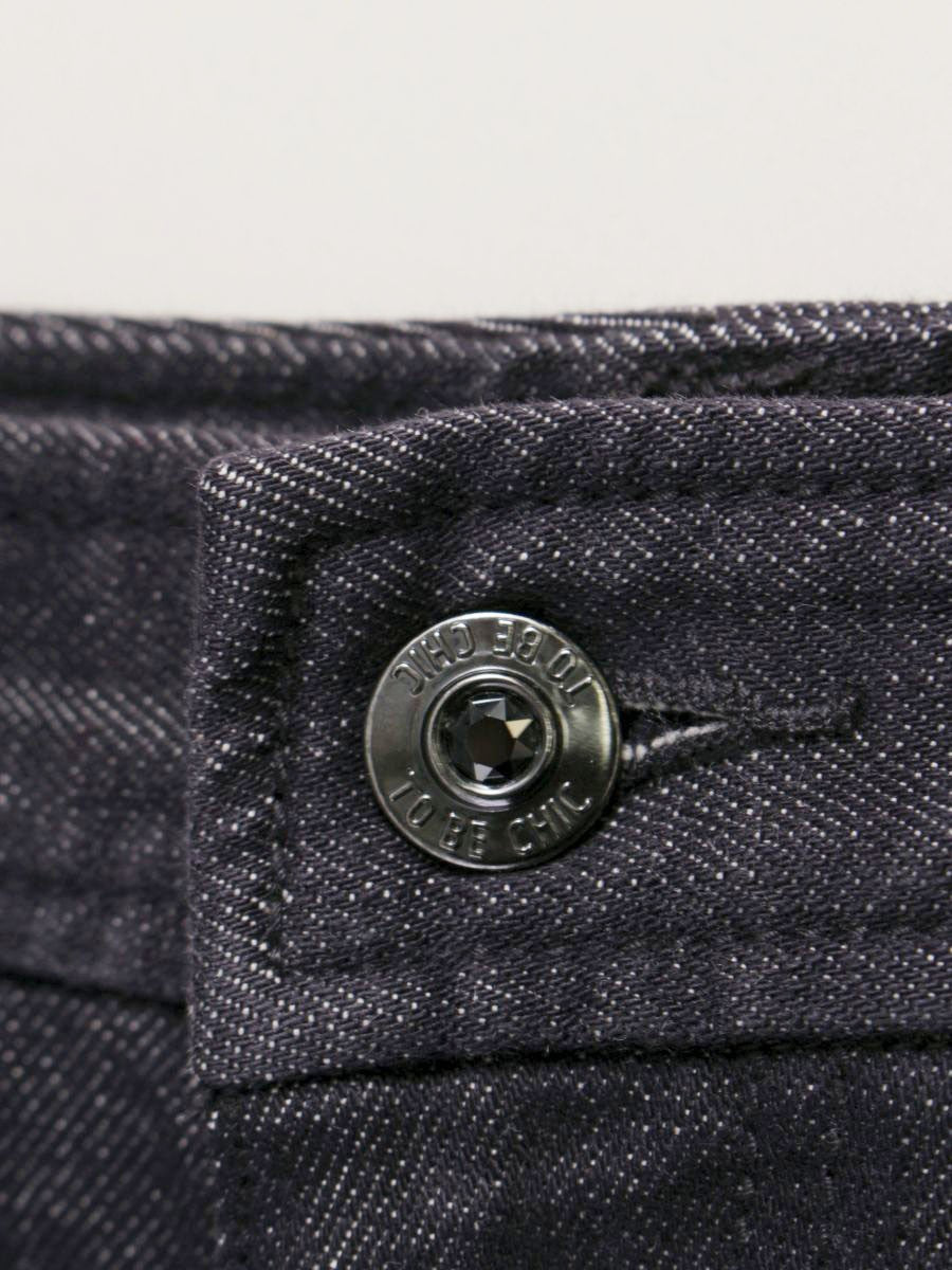 トゥービーシック W5R07-851-29 デニムパンツ 40 ネイビー カラーストーン クロップド ITAKV4RPF1DC